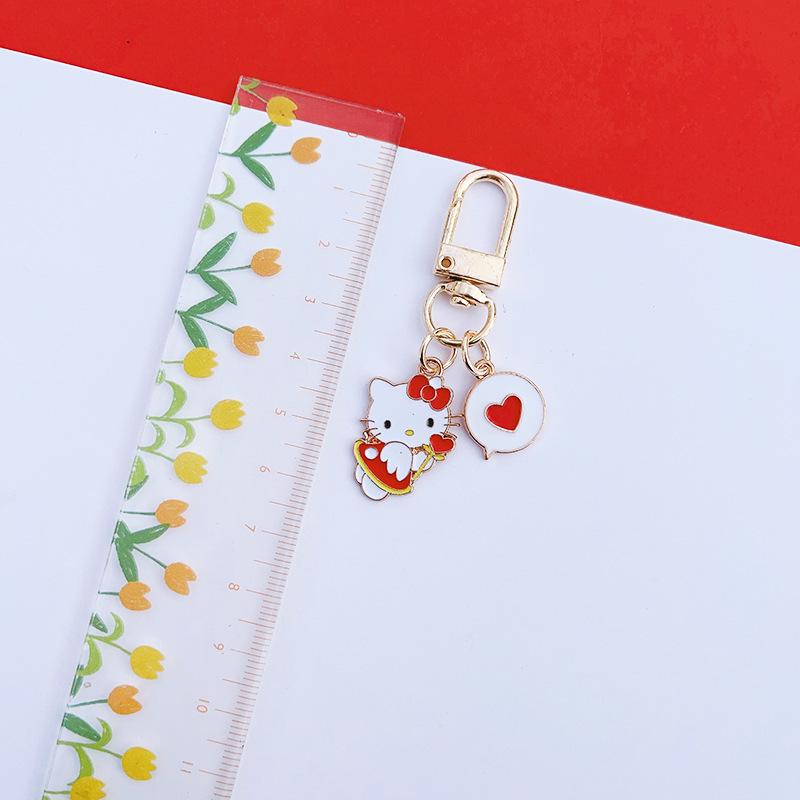 Hello Kitty Keychain: Cute Cat Backpack Charm Pendant for Students and Friends
