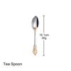 1 Pieces Luxury Gold Plated Cutlery Set Vintage Western Stainless Steel Tableware Wedding Engraving Dinnerware Knife Fork Spoon