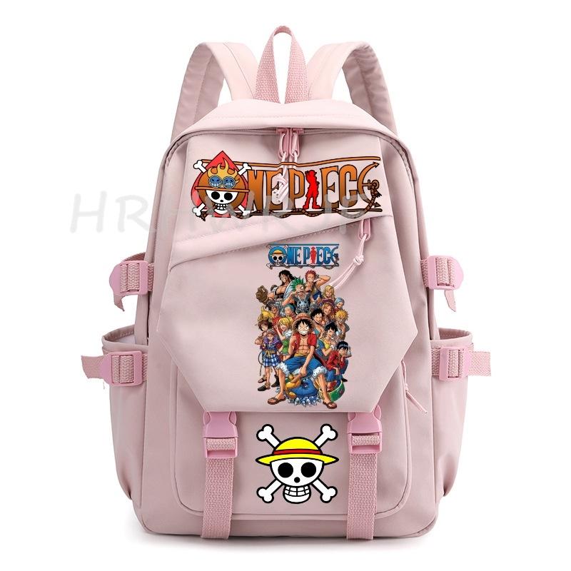 Anime ONE PIECE Backpack Monkey D Luffy College Backpack Girl Travel Book Backpack Nylon Leisure Women Laptop Men School Bags