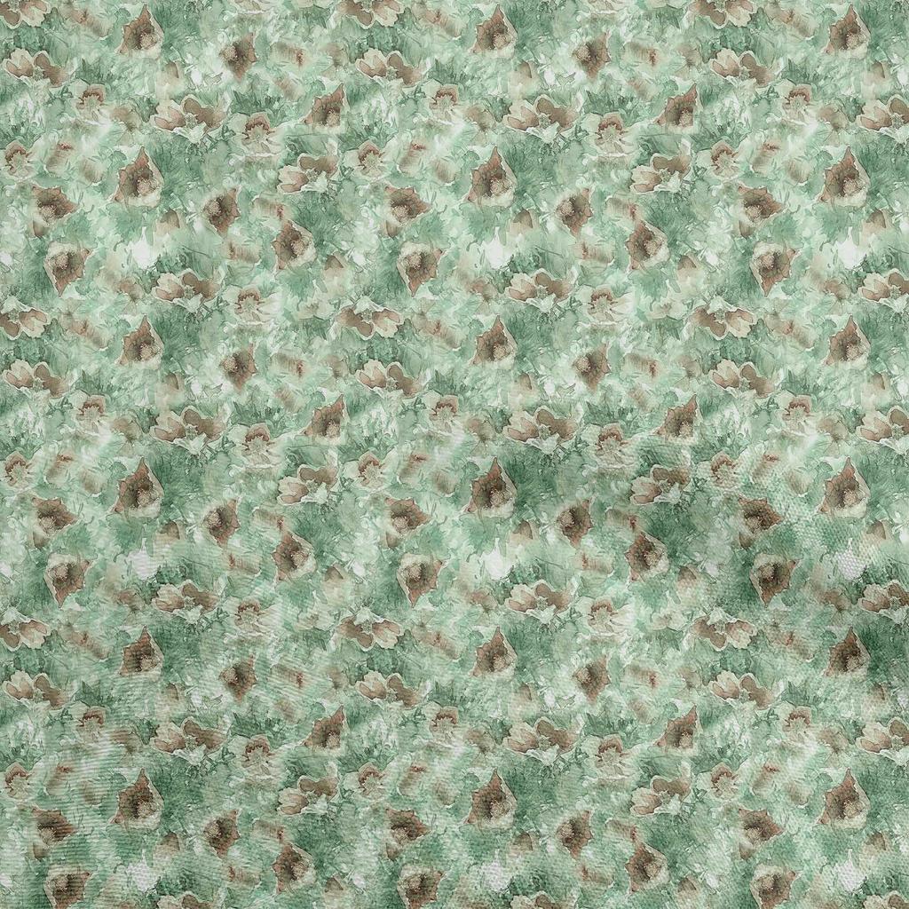 oneOone Cotton Poplin Light Blue Fabric Abstract Floral Sewing Fabric By The Yard Printed Diy Clothing Sewing Supplies 42 Inch