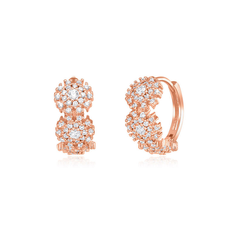

14K Gold Pin Lorelia One-Touch Earrings rose gold
