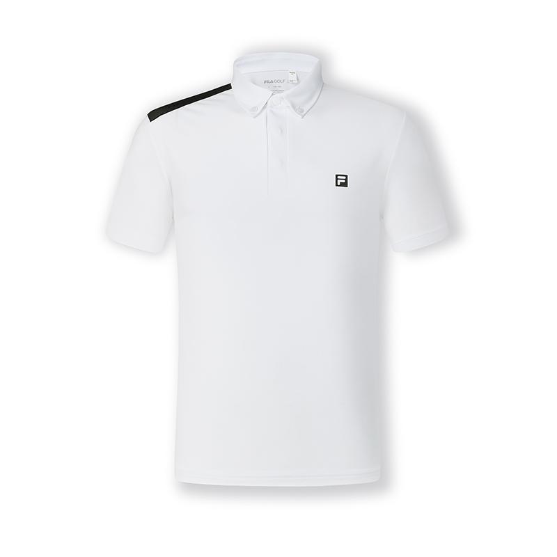 FILA Polo Shirts Men's White Polo Collar Moderate Straight Fit A11M425145FWT