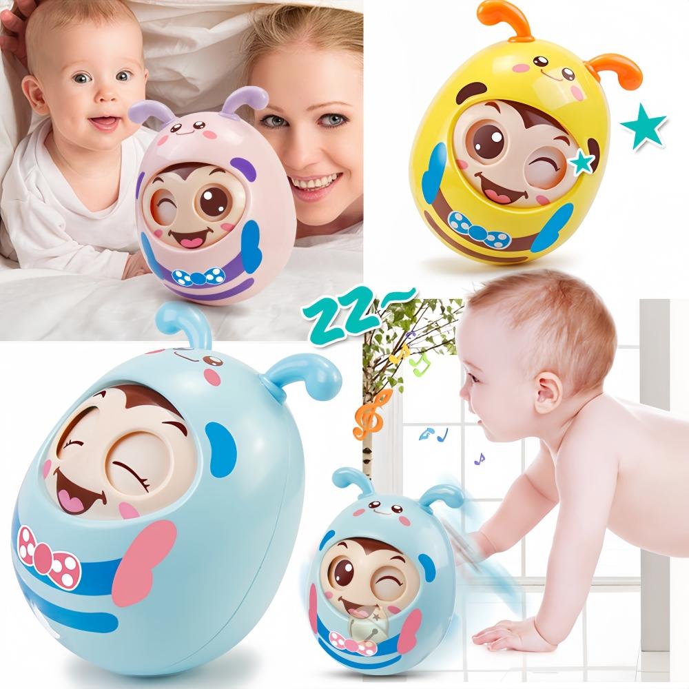 1 Stück Roly Poly Baby Spielzeug 6 bis 12 Monate, Bauchlage Schaukelspielzeug, Biene Tumbler Schaukelspielzeug für Baby Jungen Mädchen Geschenke