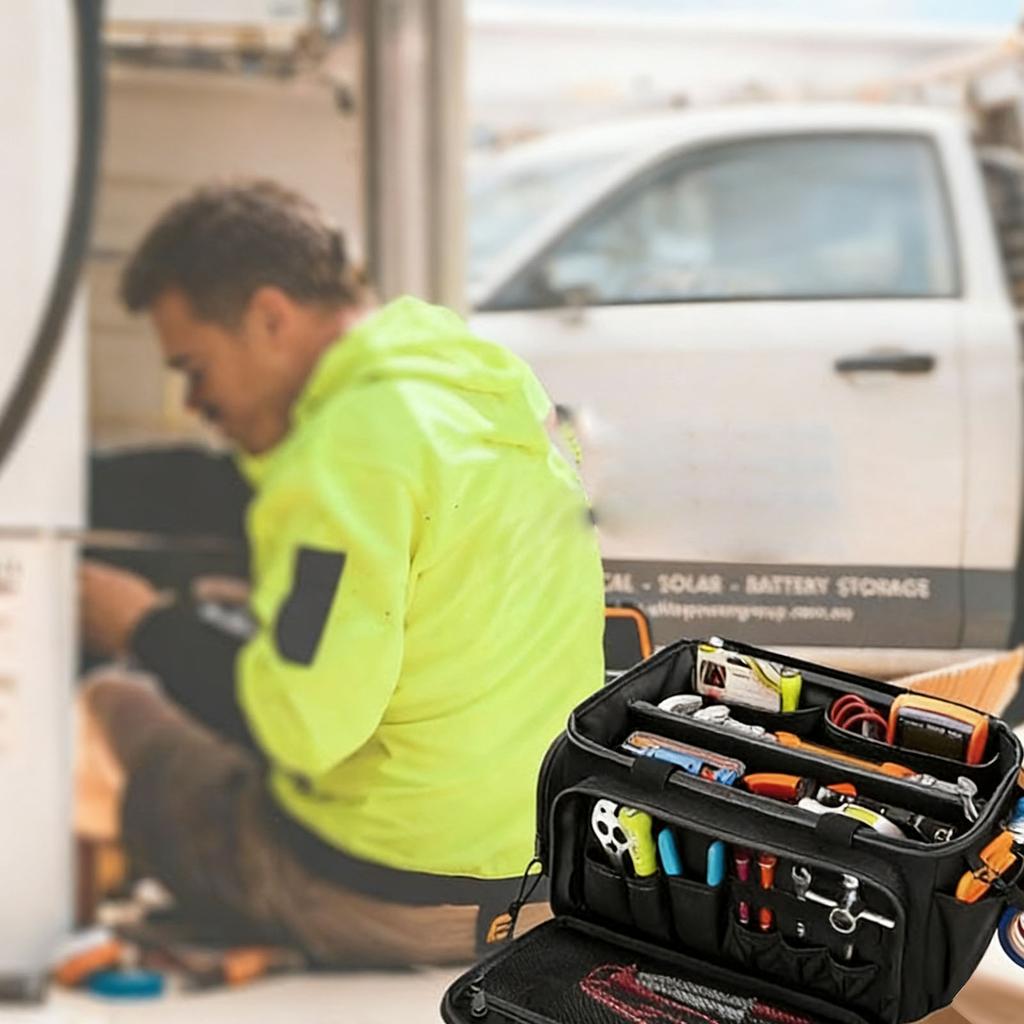 Tool Bag with Handle Portable Large Capacity Oxford Cloth Tool Storage Bag for Electricians Carpenters