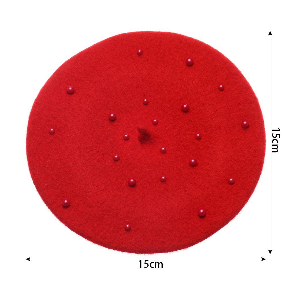 Barnetilbehør Varm Perlebesatt Hodeplagg Barnehatter Jentehatter Beretthatt