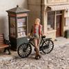 Gentleman Bike Figures Set 1:64 Scale Hand Painted Miniature Figures People for Dioramas Props,Photography Collectors