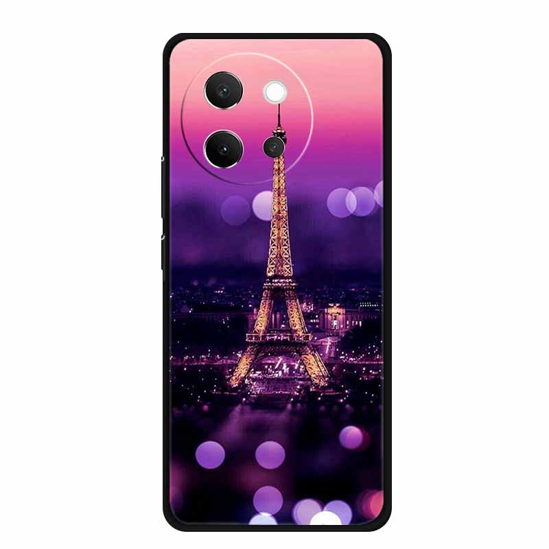 For Vivo V40 Lite Case Black Silicone Soft Back Cover Case For Vivo V40 Lite 5G Phone Case Cover V 40 V40lite 6.78" Funda Coque
