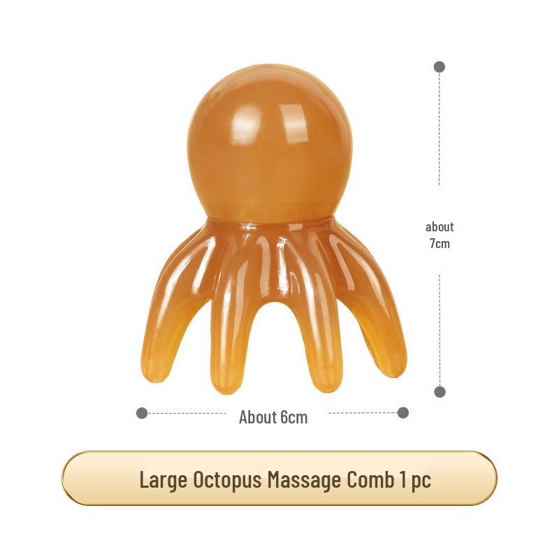 Golden Sandalwood Five-Tooth Meridian Massage Comb