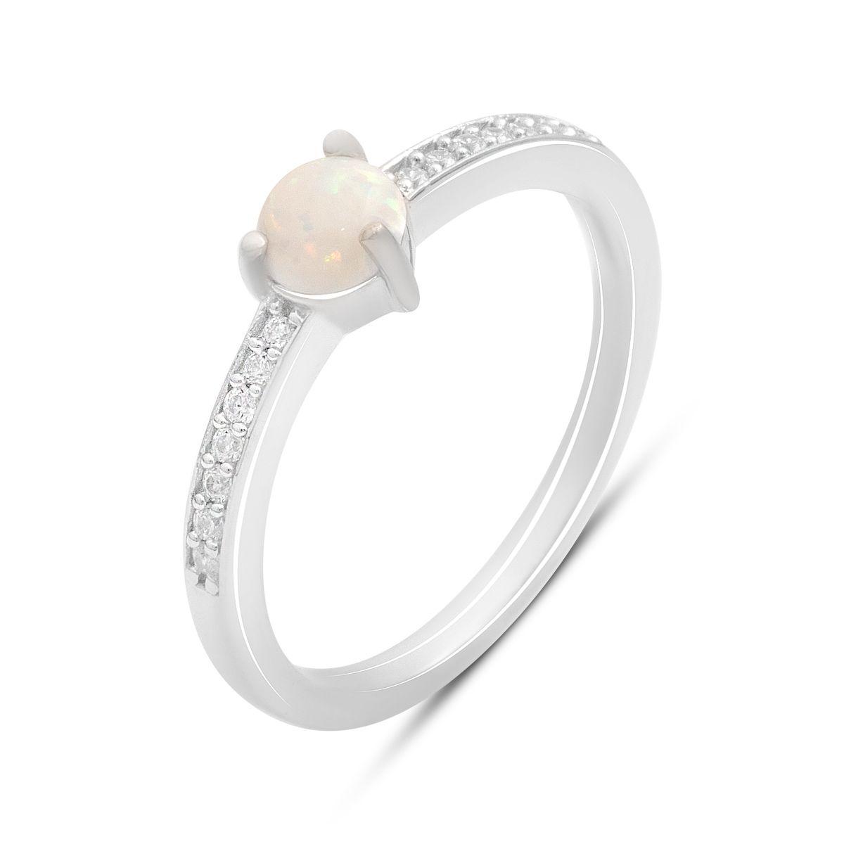 

Срібне кільце з опалом 0.436ct, фіанітами, вага виробу 1,97 г (2195689) 16.5