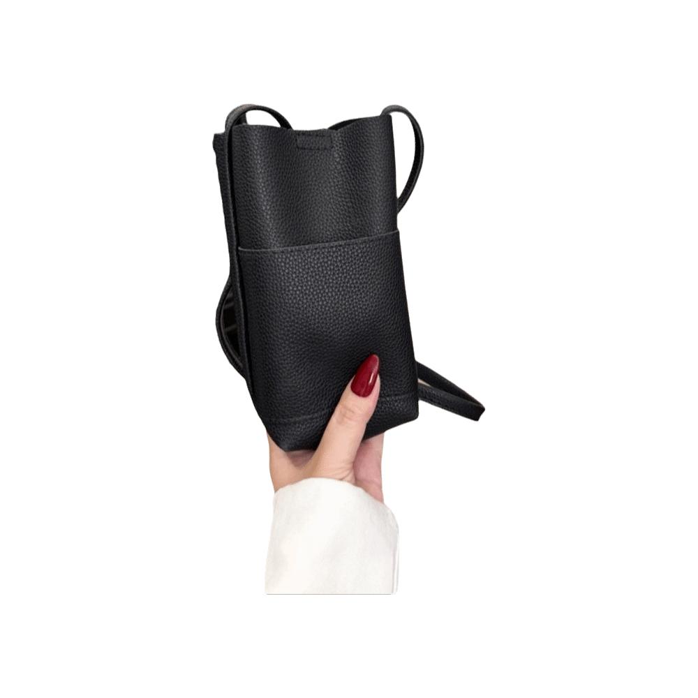 Solid Color Crossbody Phone Bag Minimalist Mobile Phone Pouch Trendy Shoulder Bag Women