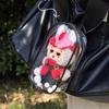 Colorful Transparent Protector Case Organizer Box for 17cm Labubu V3 Dolls Outdoor Display Bag With Keychain Doll Accessories