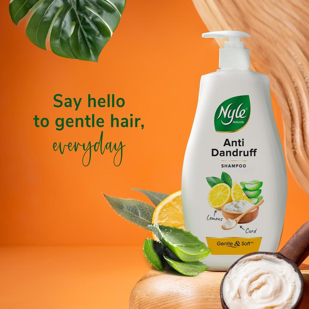 Nyle Anti-Schuppen Shampoo 400ml Schaum für sanfte Haarpflege, pH-neutral, Parabenfrei, Beruhigender Kopfhautschutz