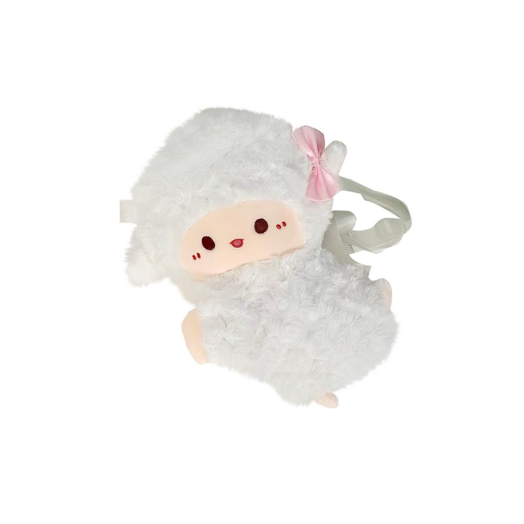 Crossbody Bag Cute Lamp Plush Sheep Bag Stuffed Animal Cartoon Purse Shoulder Bag
