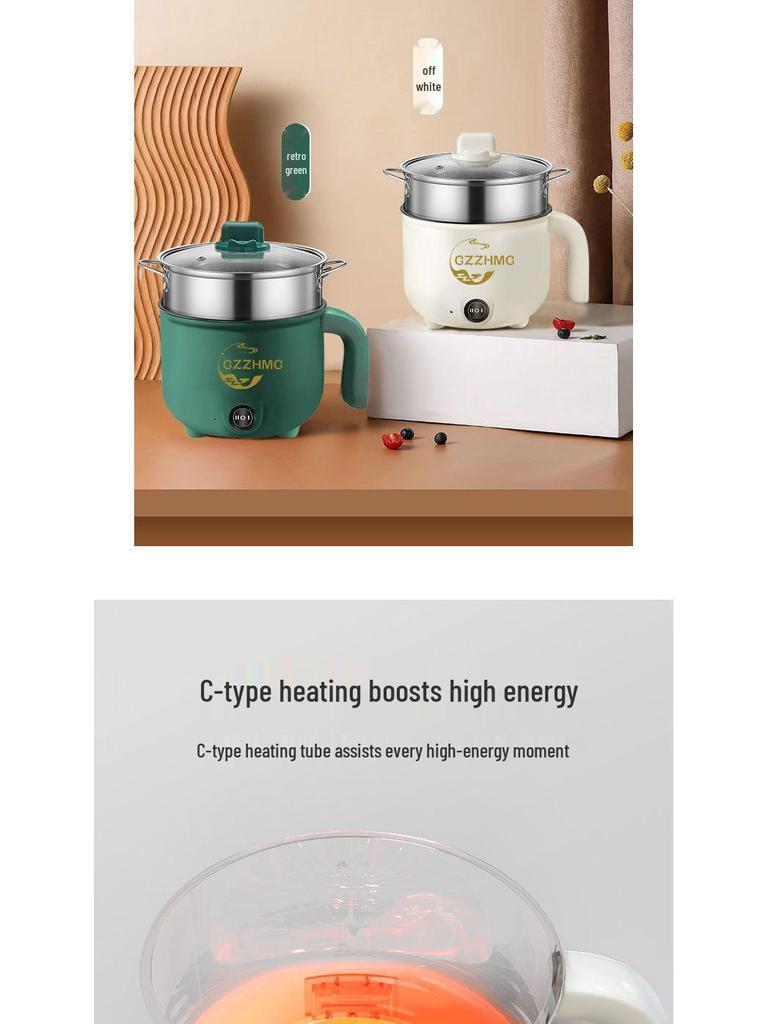 Multifunctional Electric Cooking Pot: Mini Rice Cooker & Stir-Fry Hot Pot for Student Dorms