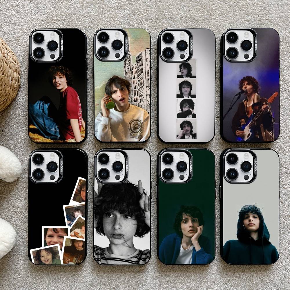 F-Finn Wolfhard Actor Phone Case For iPhone17, 16,15,14,13,12 Pro Max Black Candy Matte Shockproof Cover