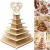 Heart Shape Wedding Dessert Display 7 Tiers Chocolate Pyramid Holder Anniversary Celebration