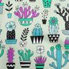 oneOone Cotton Flex Dusty Green Fabric Cactus Diy Clothing Quilting Fabric Print Fabric By Yard 40 Inch