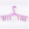 Multi-function Baby Hanger Windproof buckle clothes hanger +8 clips plastic 360 degree rotation drying rack for closet organizer