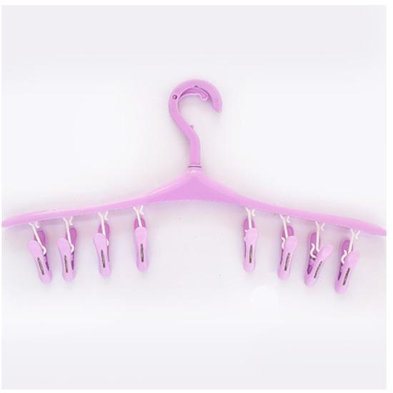 

Многофункциональная детская вешалка Ветрозащитная пряжка вешалка для одежды +8 прищепок пластиковая вращающаяся на 360 градусов сушилка для органайзера в шкафу