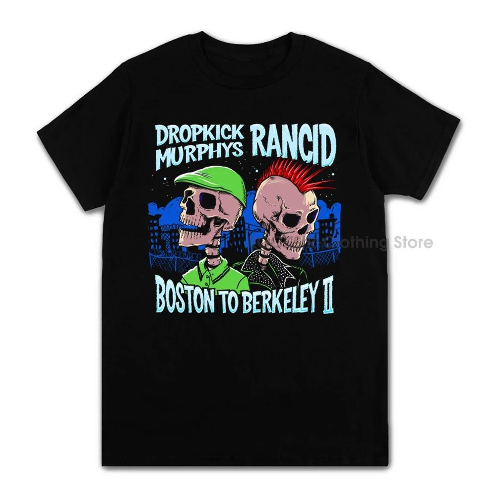 Mens Clothing Pop Punk Rancids Album Cool Skull Print Cotton Tees Short Sleeve Popular Unisex T Shirts Design Tops Streetwear