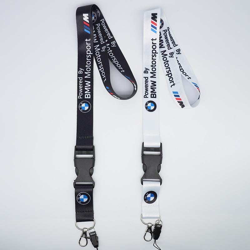 VSRF8 For BMW Lanyard Nylon for m Performance e90 e60 e46 car accessories Gift Car Logo Style Keychain Work Card ID Cell Phone Keyring