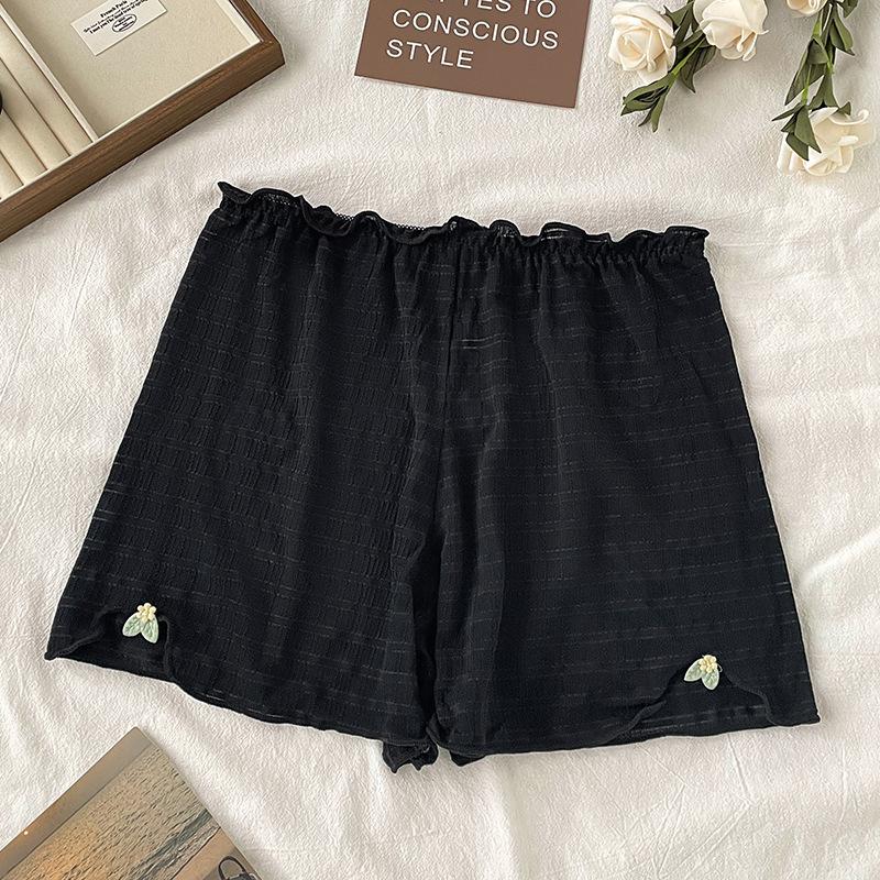 

Women s Summer Seererack Breathable Loose Comfortable Anti Light Safety Leggings one size чёрный