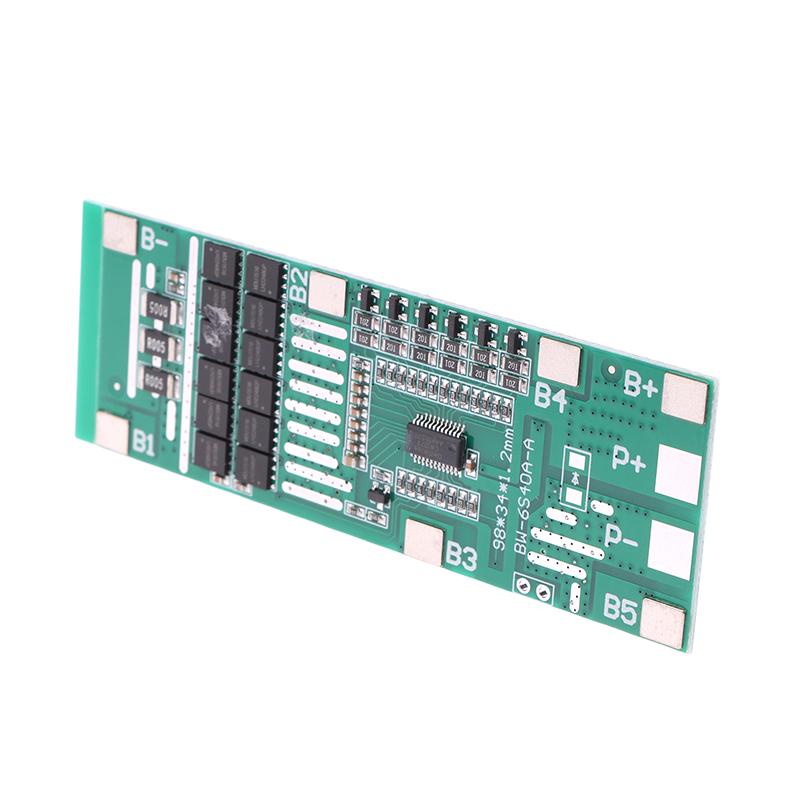 22V 24V 6S 40A 18650 Li-Ion Lithium Battery Poretect Board Solar Lighting Bms Pcb With Balance For Ebike Scooter