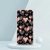 Gold Pink Rose Glitter Hearts Luxury Phone Case For iPhone 16 15 14 13 12 11 Pro Max XS X XR SE 7 8 Plus Silicone Clear Cover