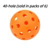 High Quality 6Pcs Courts 40 Holes Pickle Balls Pickleball Training With High-Bounce Pickleballs Colorful Pickleball