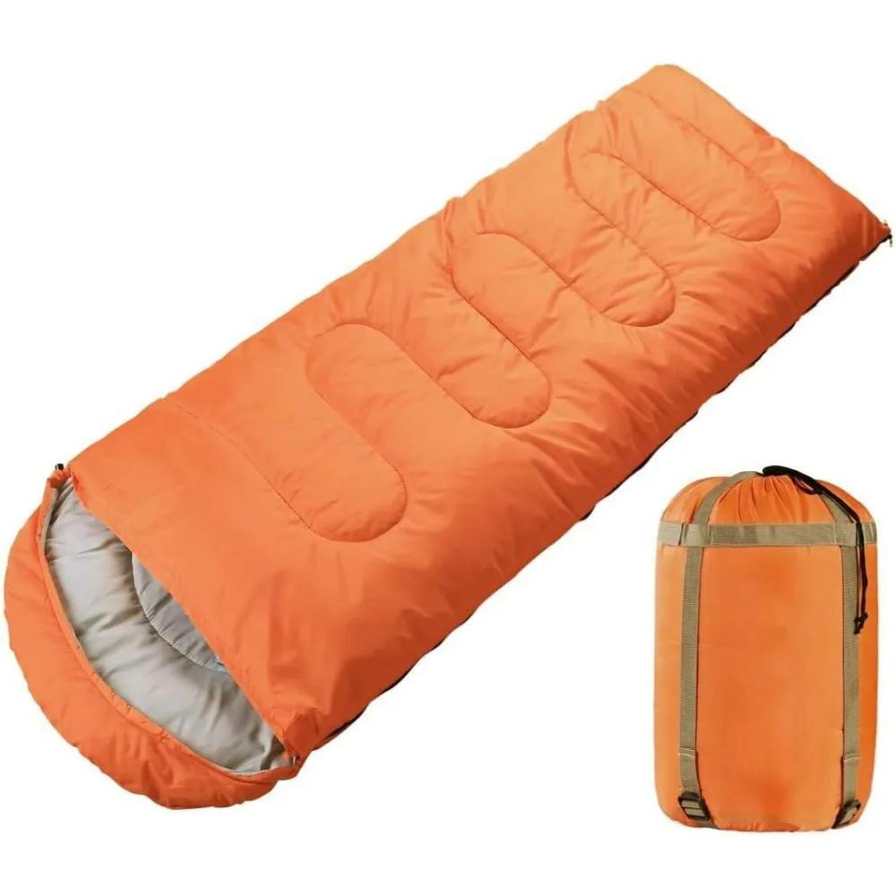 Sleeping Bag with Compression Sack 4Seasons Warm Cold Weather Lightweight for Adults Kids OutdoorCamping Waterproof Sleeping Bag