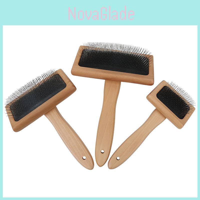 Premium Dog And Cat Grooming Brush Wooden And Metal Materials Various Sizes