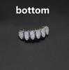 HipHop CZ Teeth Set For Unisex Top Bottom Mouth Gold  Color Teeth Tooth Cap Removable Dental Fashion Jewelry