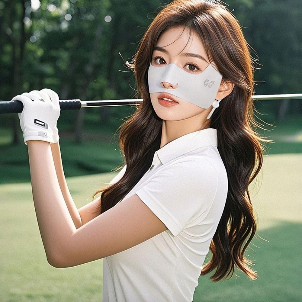 Sunscreen Face Scarf Ice Silk Sunscreen Mask Thin Face Gini Mask Elastic Summer Face Cover  Sports