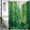 Bamboo Forest Shower Curtain, Bathroom Decorative Shower Curtain, Waterproof Shower Curtain with Hook