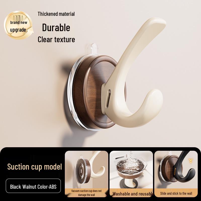 No-Drill Wall-Mounted Suction Cup Clothes Hook - Strong Load-Bearing for Bathroom/Toilet Doors