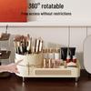 Schreibtisch-Drehbare Rattan-Kosmetik-Aufbewahrungsbox