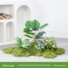 Luxury Faux Green Plant and Flower Decor - Indoor Moss and Grass Clusters for Elegant Landscaping.