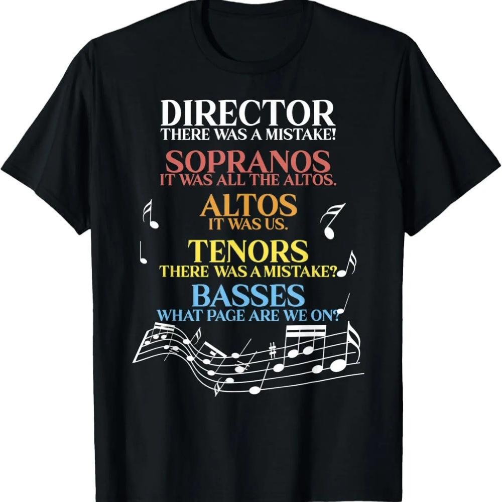 

Дизайн шутки про хор _ Смешной подарок для музыки и пения _ Мужская, женская, детская футболка XXXL чёрный