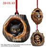 2D Acrylic  Animal Christmas Tree Ornaments Cute Koala Monkey Cat Pendant for Christmas Bag Car Home Decoration