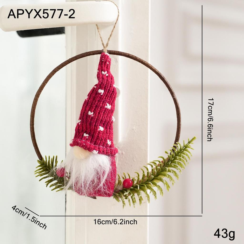 Christmas Wreath with Bird Plush - Door & Wall Hanging Tree Decoration Prop