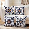 4pcs Geometric Floral Pattern Cushions Pillowcase Polyester Cushion Cover Throw Pillow Pillowcover Home Car Sofa Decor