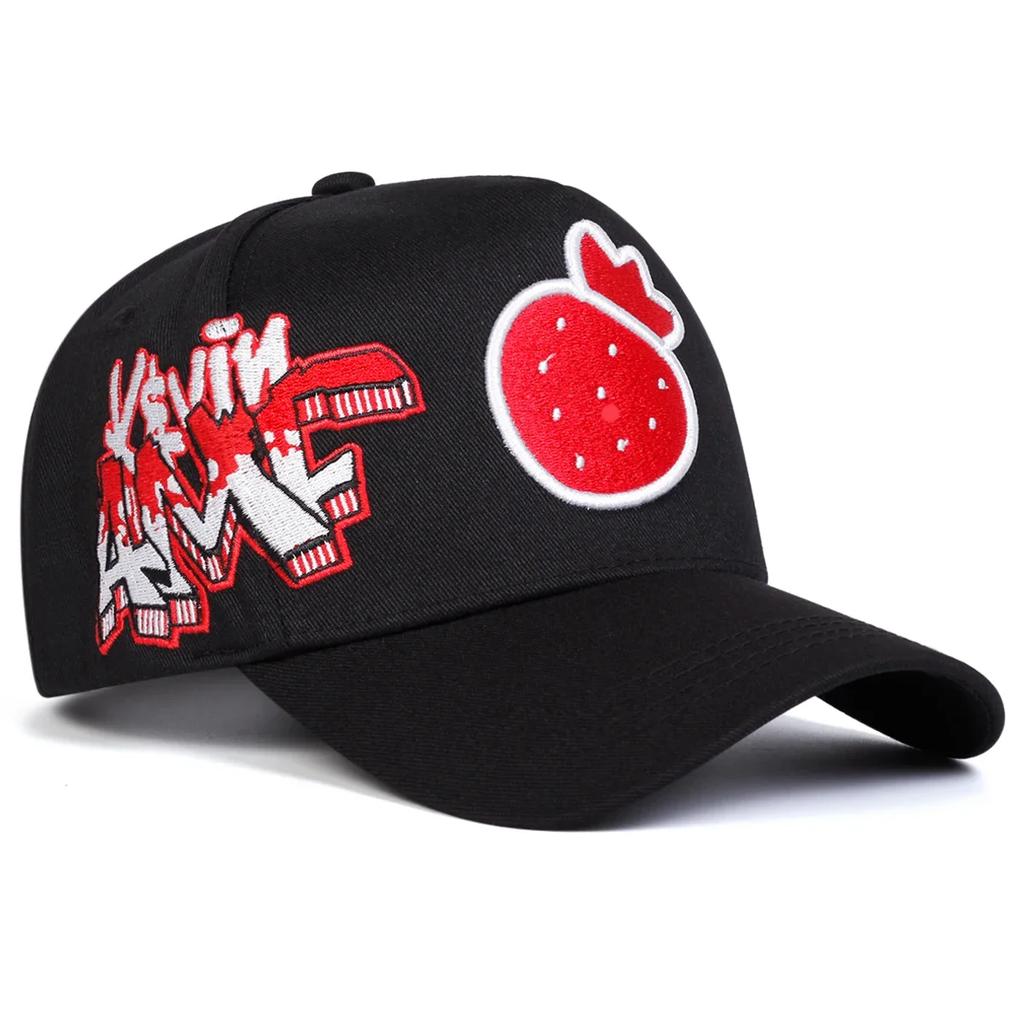 Baseball Stitching Embroidered Strawberry Neutral Gender Women Men For Caps Spring And Autumn Outdoor Adjustable Casual Hats Sunscreen Hat Sports
