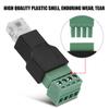 Ethernet Connector RJ11 6P4C Male To 4 Pin Screw Terminal Connector