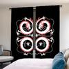 Modern Chinese Dragon Curtains Polyester Semi Sheer All Season Decorative Window Drapes Blackout Set Of 2 Made With Rod Pocket