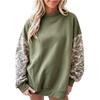 Women S Loose Fit Camouflage Pullover Long Sleeve Sweatshirt