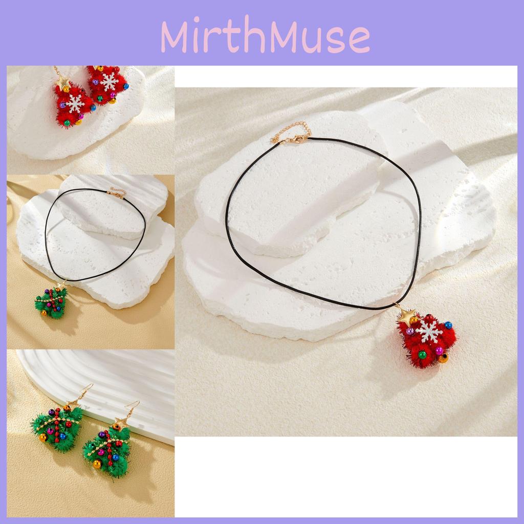 Christmas Charming Tree Earrings Vibrant Handmade Design Ideal For Gatherings Holiday