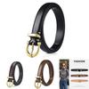 Solid Color Gold Buckle Decoration Women Casual Slim Waist Belt For Casual And Office Wear