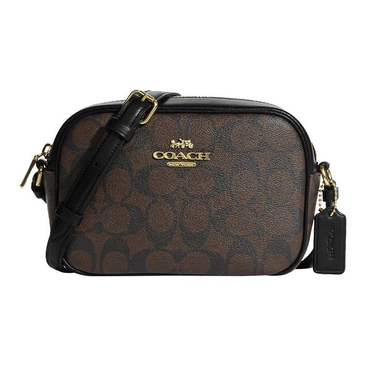 

Coach Camera 19 Classic Monogram Faux Leather Crossbody Bag Small Women bags Dark-Brown Black C9926-IMAA8 Basic Set (Bag+Dust Bag)