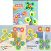 Infant Spinner Toy Pack With Plastic Material For Bath And Classroom Fun