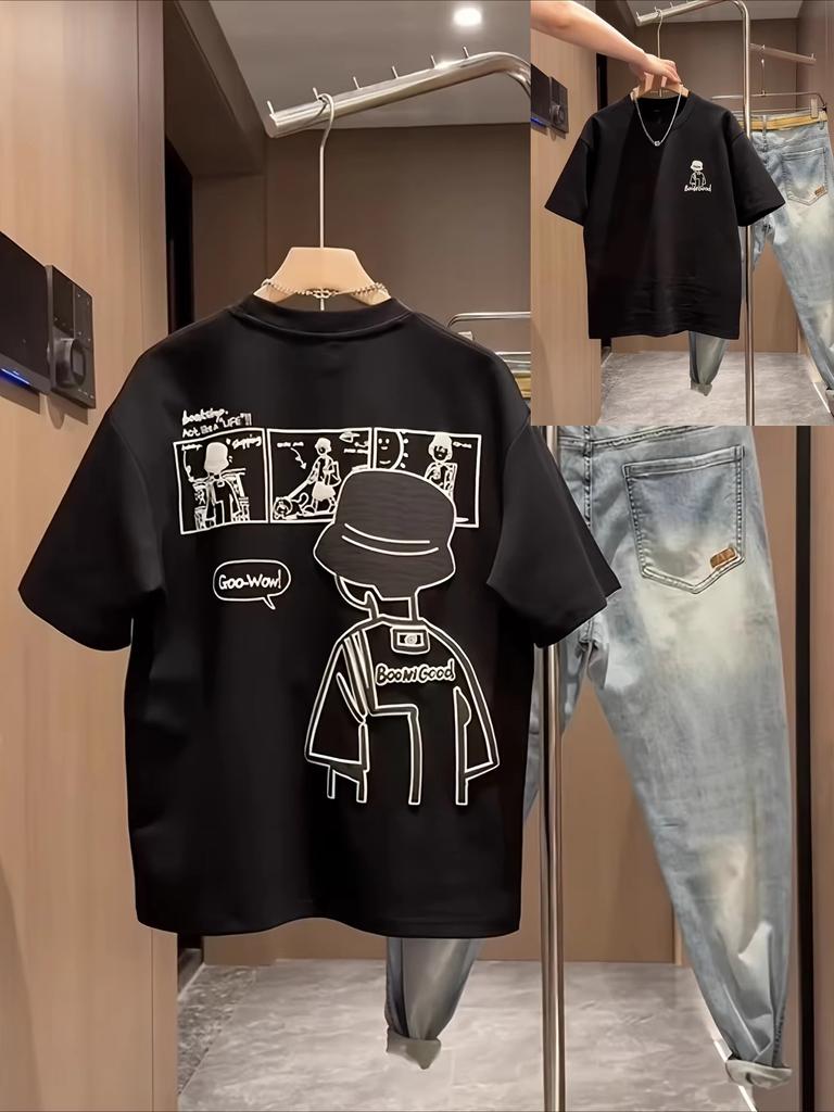 2026 Hot Sale Unisexs Casual Shortsleeve Tshirt With A Round Neck Trendy Design Versatile For Summer Featuring Print Patterns